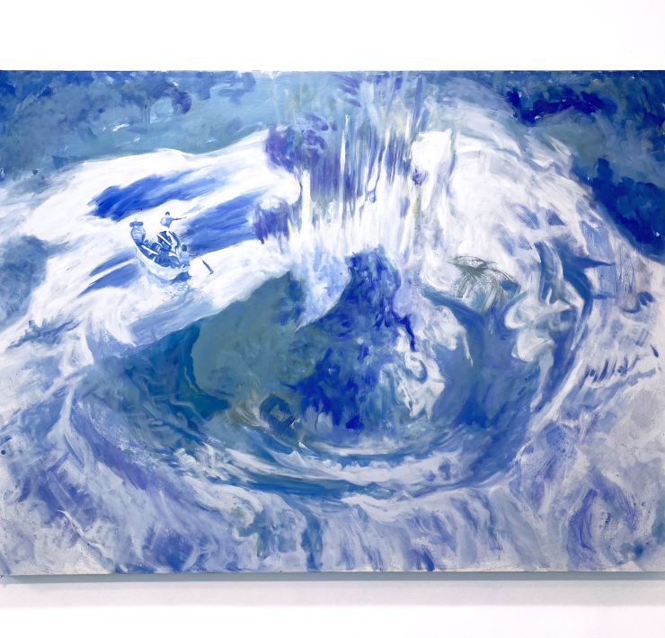 Abstract contemporary artwork featured in Borderline exhibition at The Goodtime Hotel during Miami Art Week 2025.