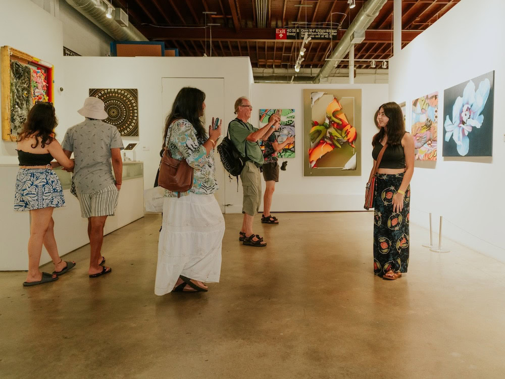 Contemporary art exhibition in Wynwood featuring international artists and collectors.