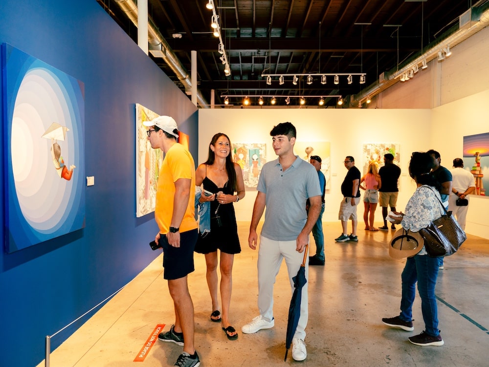 Guests exploring local art galleries in Wynwood during Miami Art Week 2025.