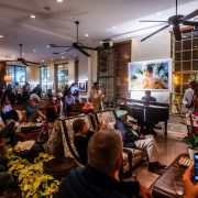 Live jazz performance at The Betsy South Beach during Miami Art Week with audience enjoying music and art programming.