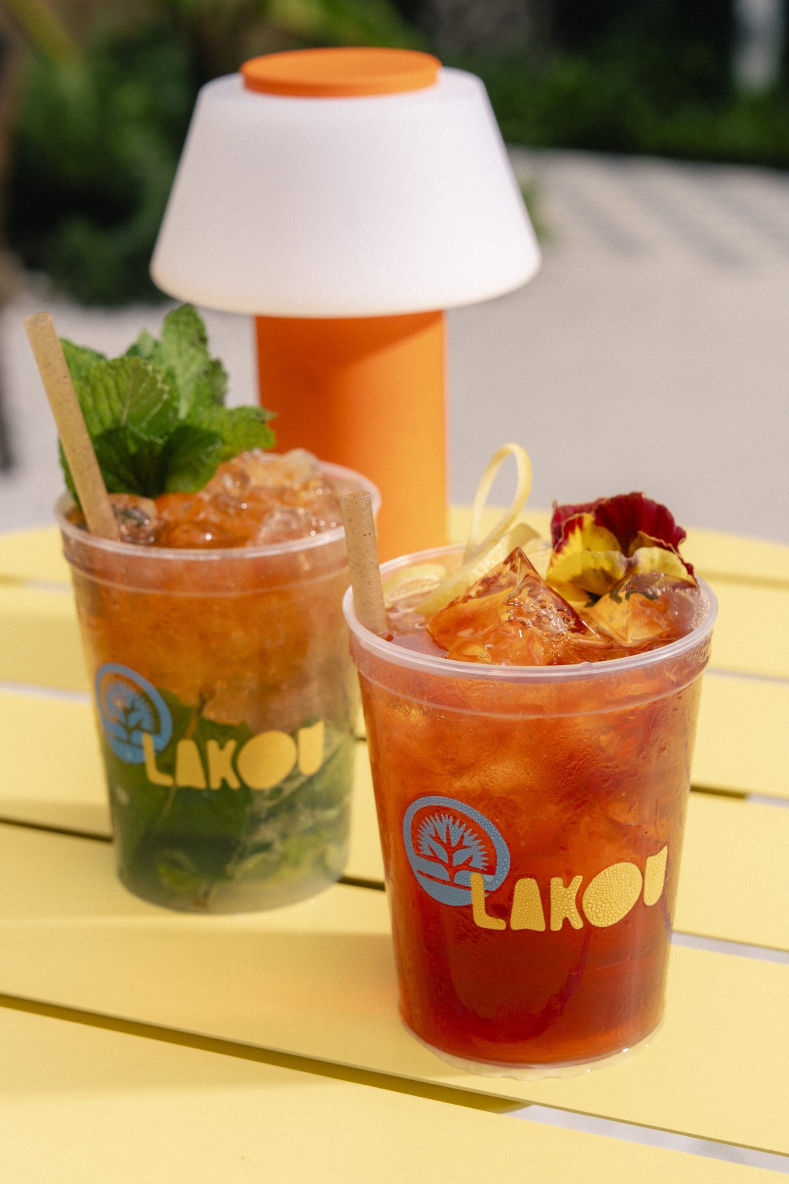 Signature tropical cocktails served at Lakou Miami’s bar, blending Haitian-inspired flavors and island vibes.