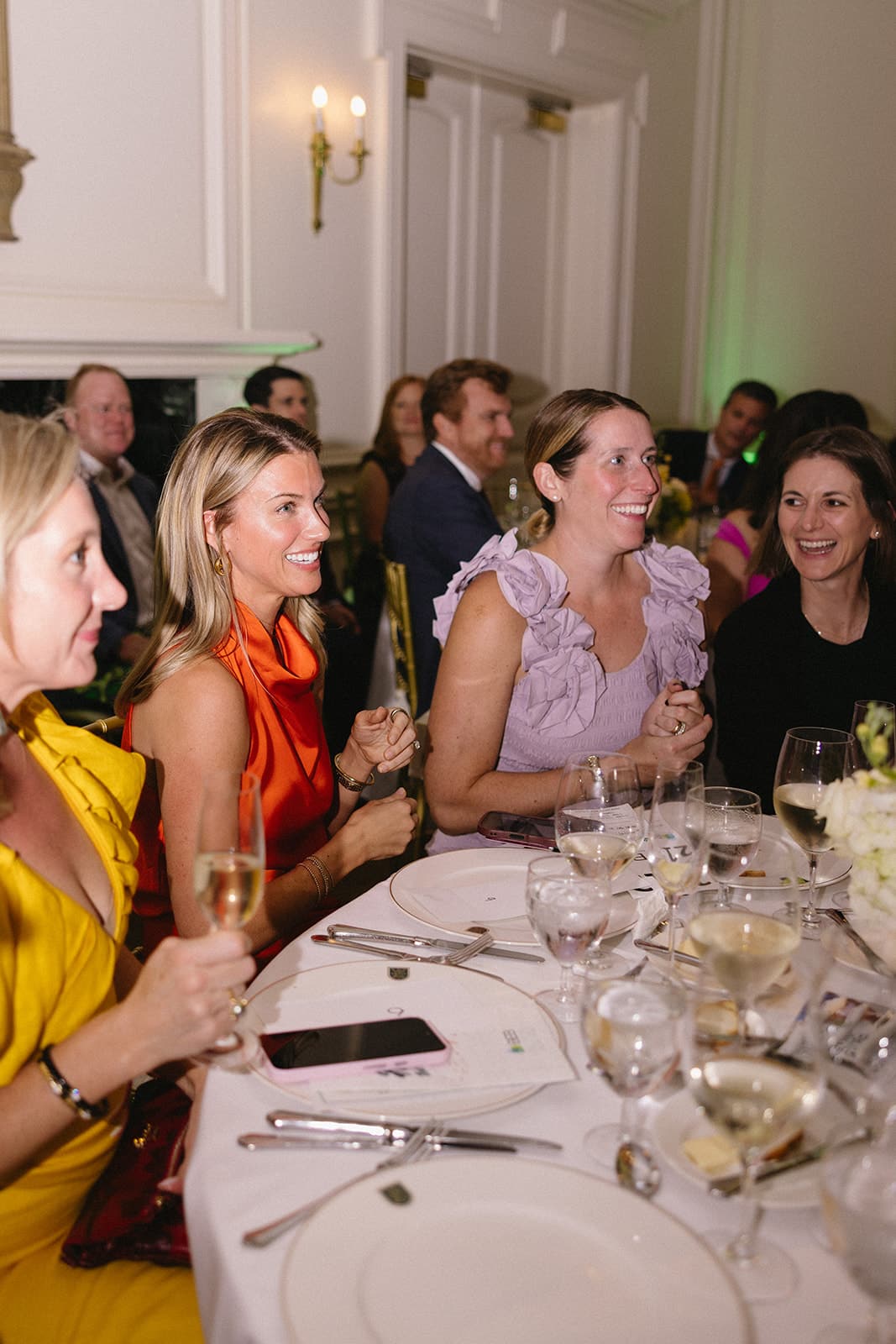 Honored speakers sharing global child welfare success stories at the BEB gala.