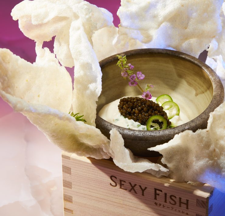Prawn Burrata and Caviar
