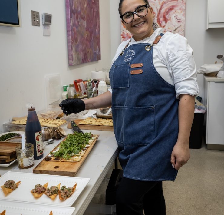 Chef Cathy, Owner of The Simple Spoon that provided catering for the CREW Miami Holiday Party