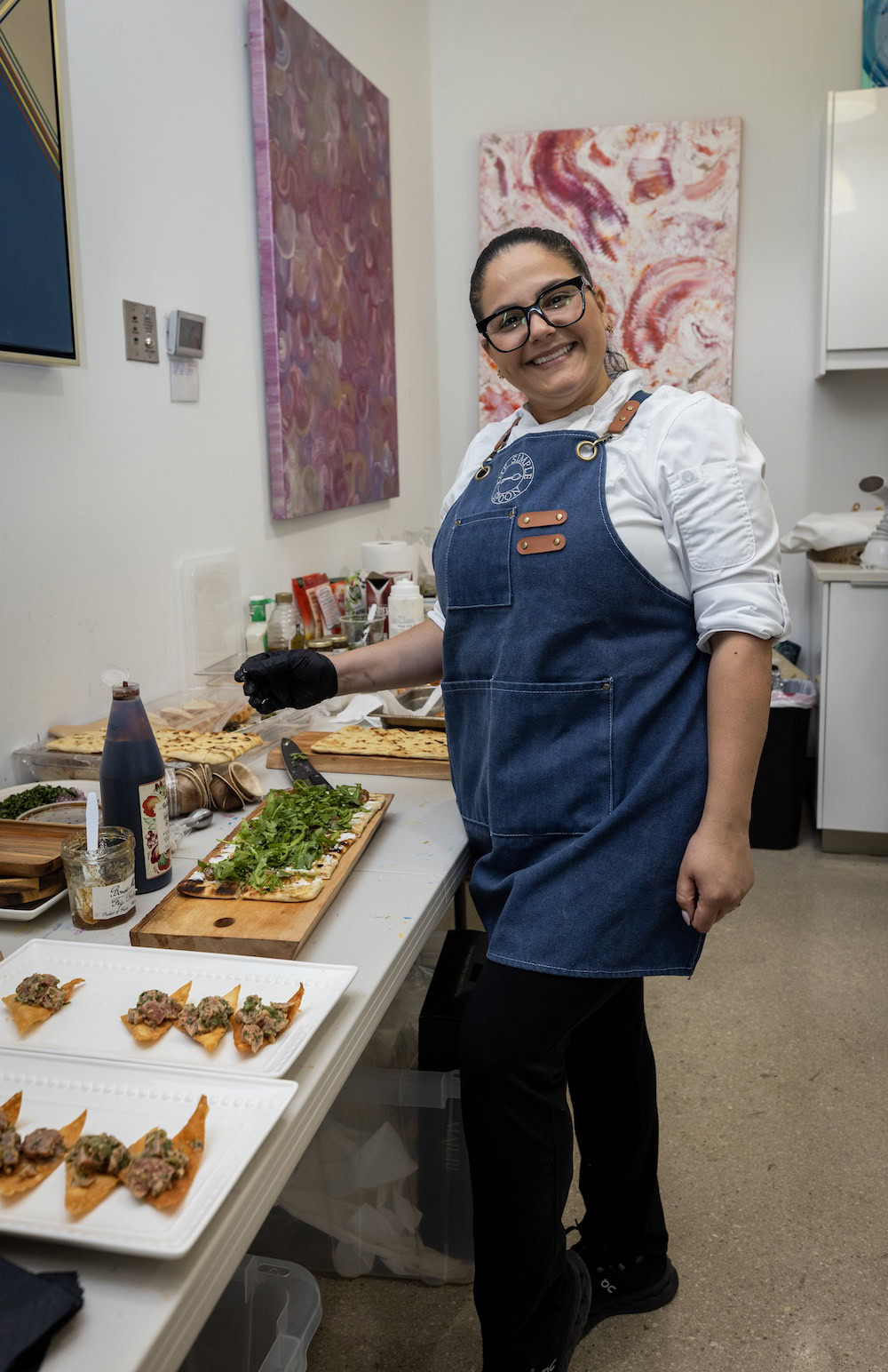 Chef Cathy, Owner of The Simple Spoon that provided catering for the CREW Miami Holiday Party