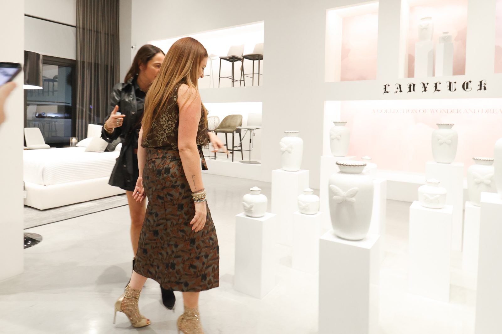 A cocktail evening at Addison House in celebration of the unveiling of Lady Luck by Lladró and Olga Hanono