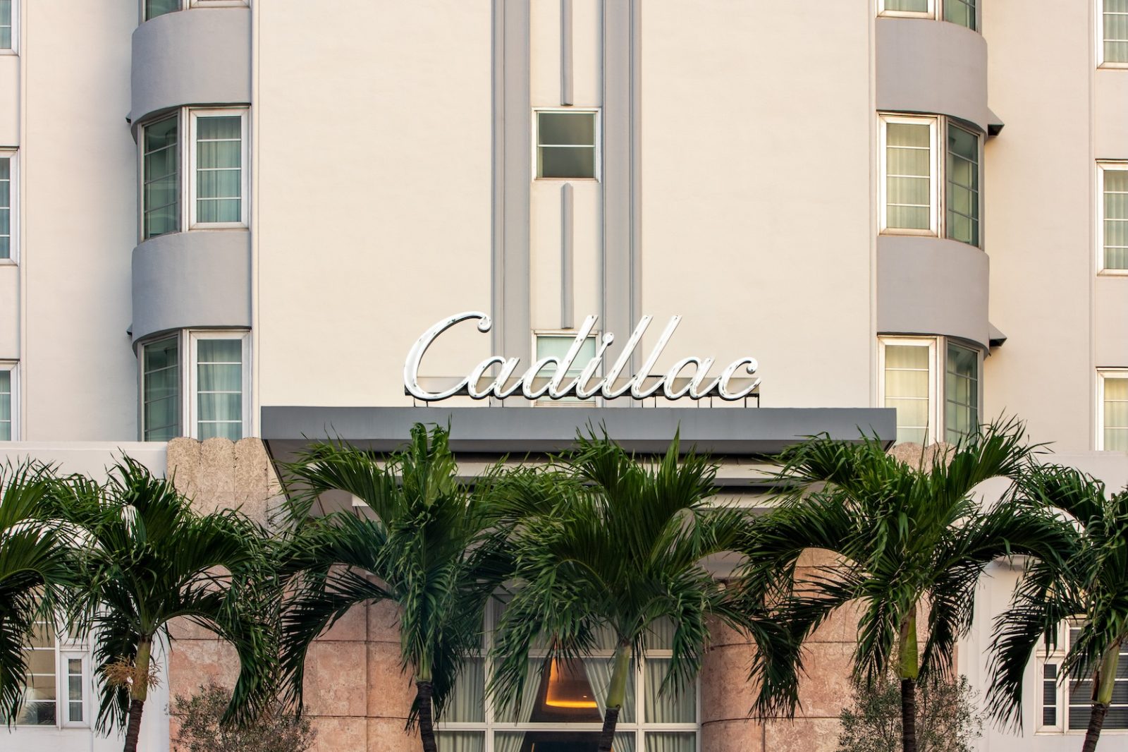 Cadillac Hotel Beach Club Exterior Sign