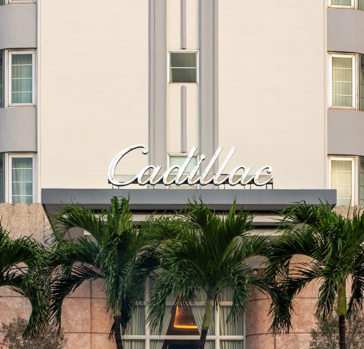Cadillac Hotel Beach Club Exterior Sign