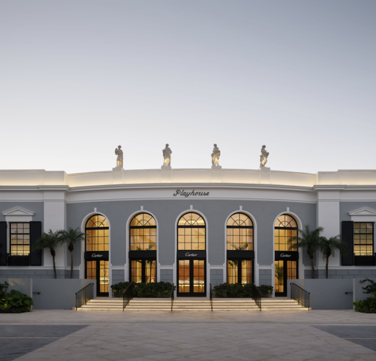 Exterior of the newly-opened Cartier boutique in Palm Beach