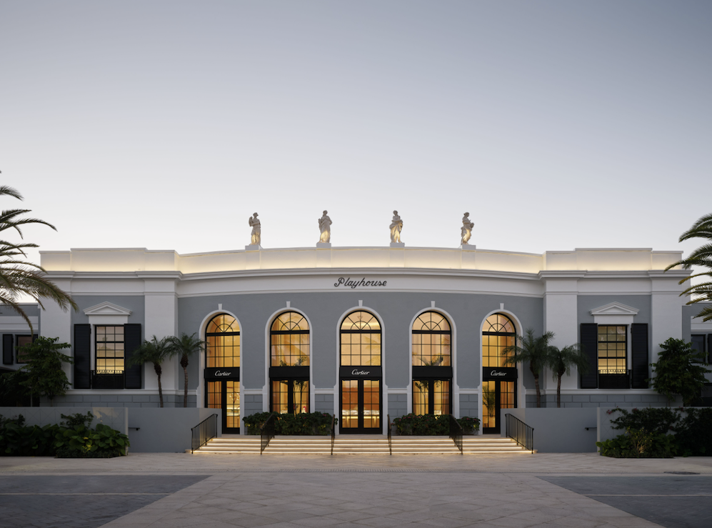 Exterior of the newly-opened Cartier boutique in Palm Beach