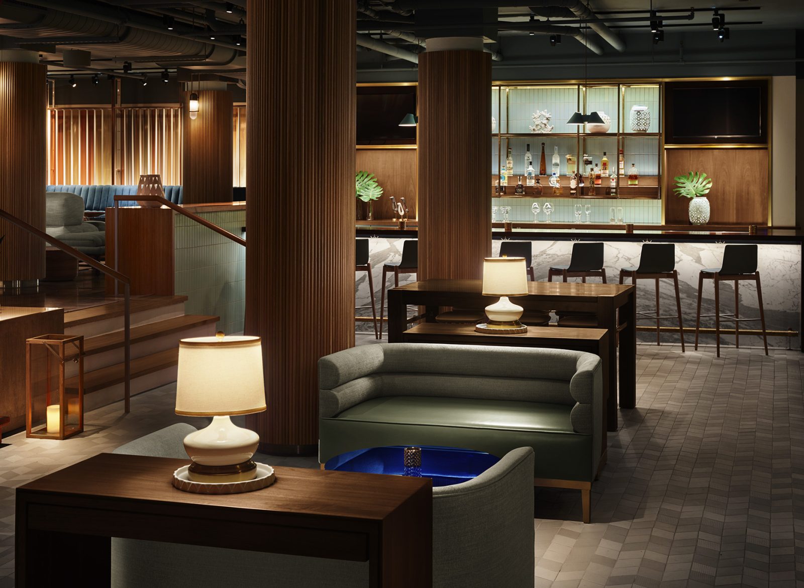 Lobby bar at the Gates Miami