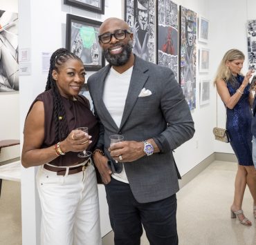 Guests enjoying wine at Miami Art Week 2025