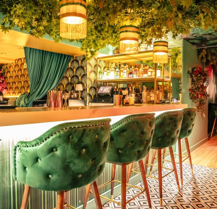 Swanky, art deco-style bar and lounge