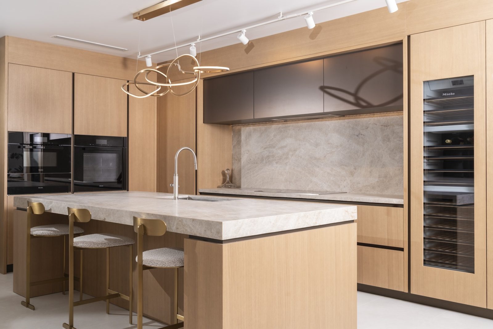 Elegant kitchen at Glass House Boca Raton sales gallery