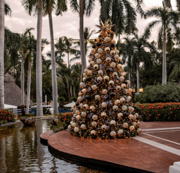Christmas tree at Velas Resorts in Mexico.