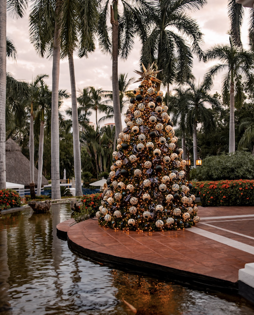 Christmas tree at Velas Resorts in Mexico.