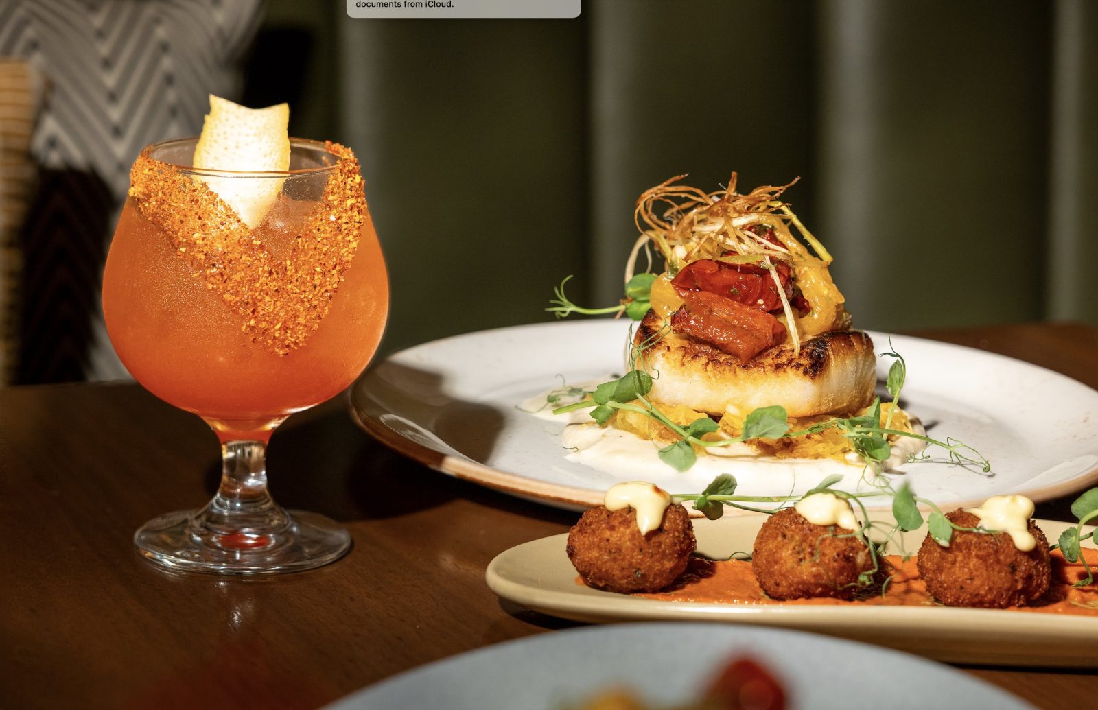 chilean sea bass and cheese balls
