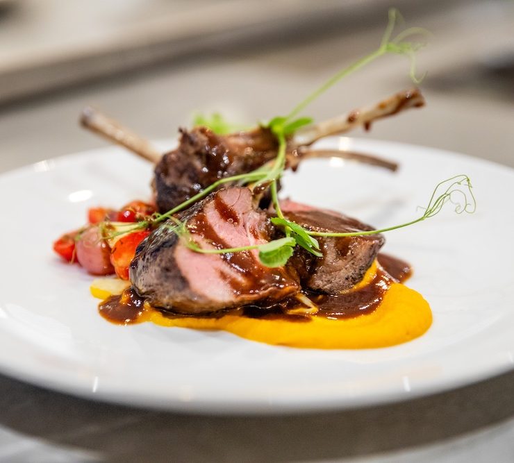 double bone lamb chops dinner