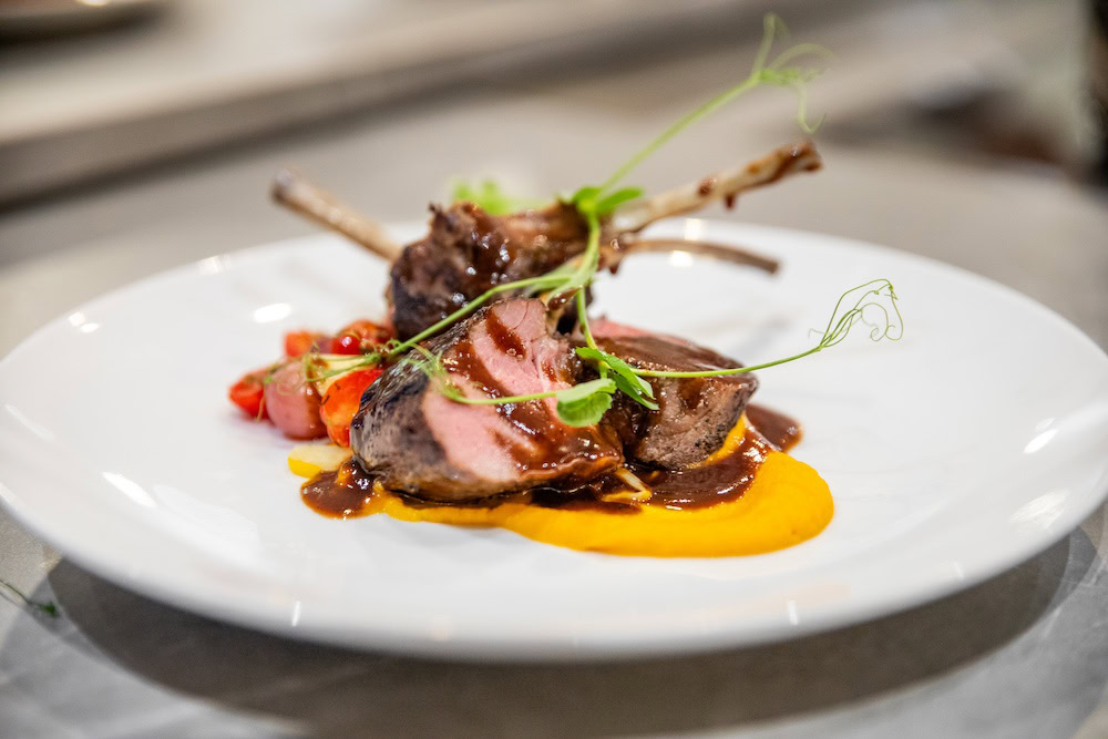 double bone lamb chops dinner