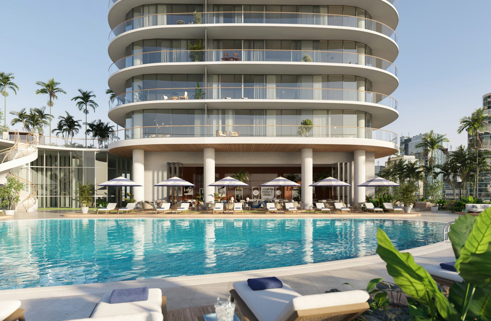 Pool at upcoming Cipriani Residences Miami