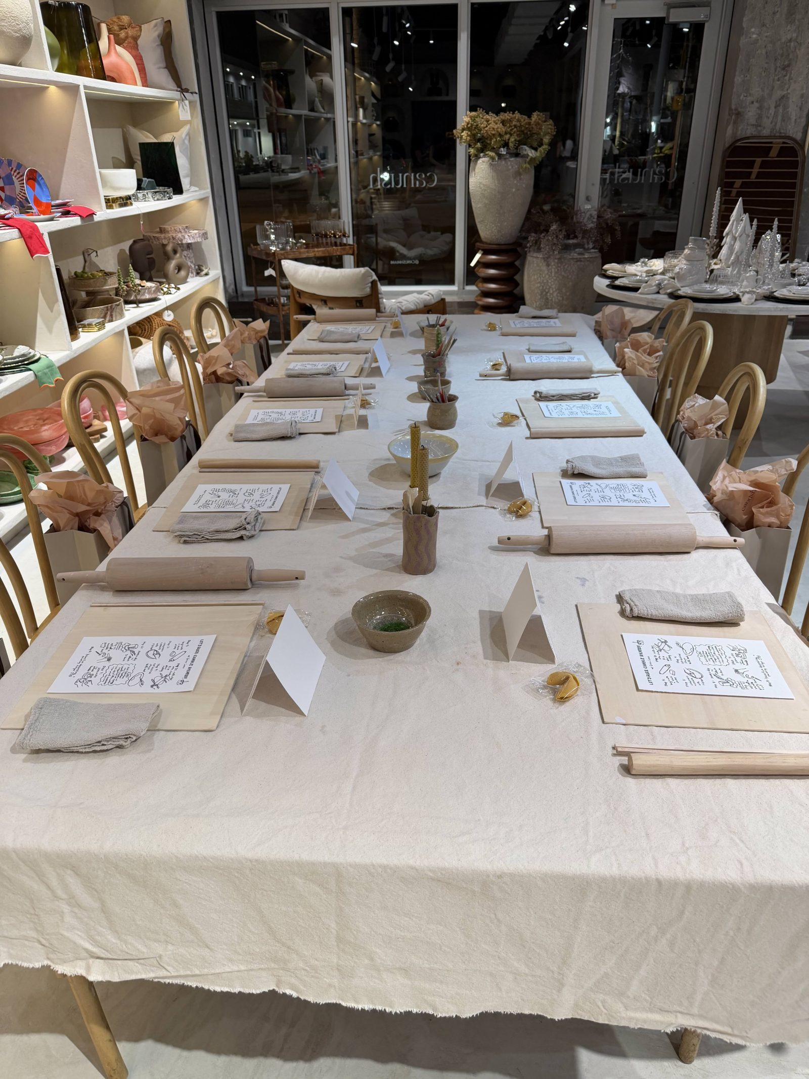 Holiday Ceramic Candleholder Workshop at Canush Miami