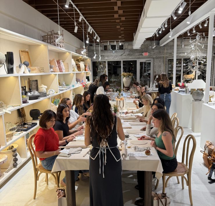 Holiday Ceramic Candleholder Workshop at Canush Miami