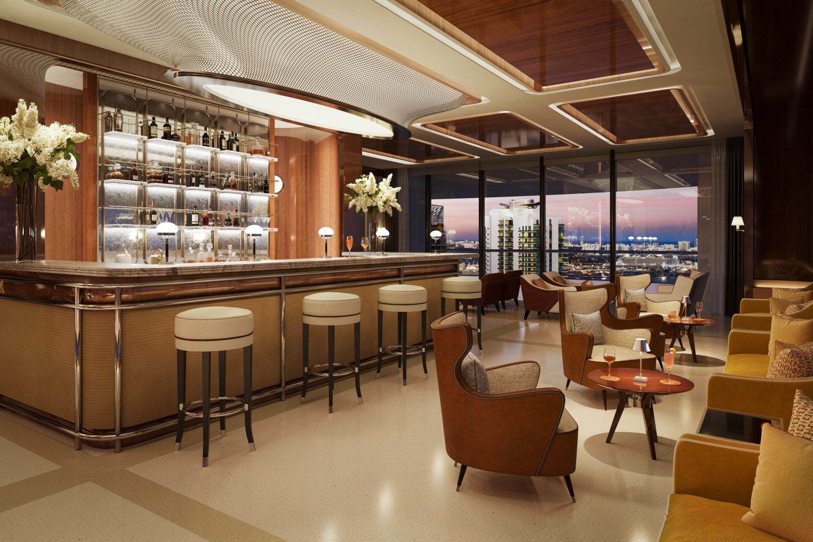 Speakeasy on the 37th floor of the upcoming Cipriani Residences Miami