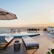 Poolside lounge at Cipriani Residences Miami