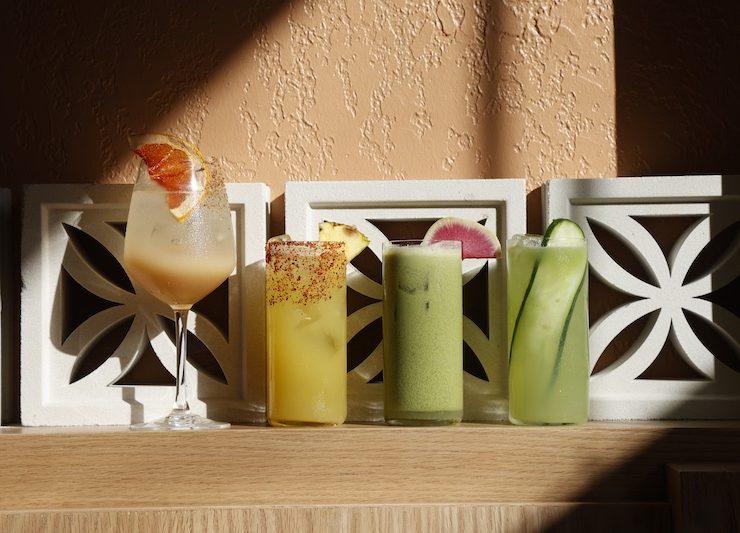 Assortment of mocktails at Jajaja Mexicana