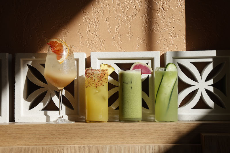 Assortment of mocktails at Jajaja Mexicana