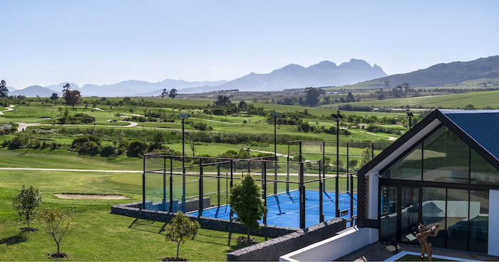 padel courts at hazendal wine estate cape winelands
