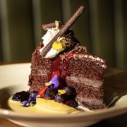triple chocolate cake at galley