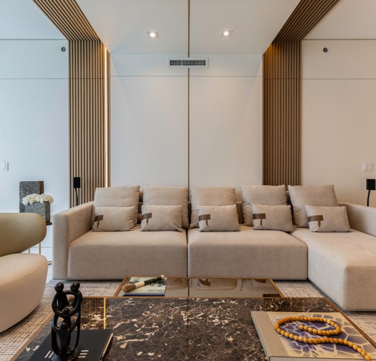 appenin living room millwork