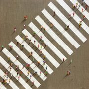 mecenavie gallery eka peradze freedom people crosswalk 41x41 acrylic on canvas1zap7vxc