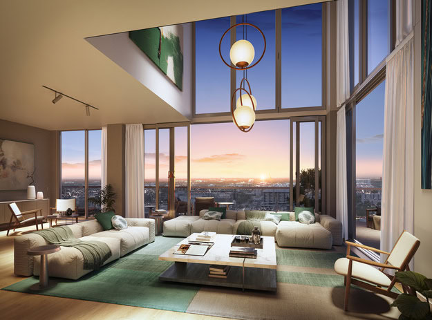 res ph living terrace open view nighttime