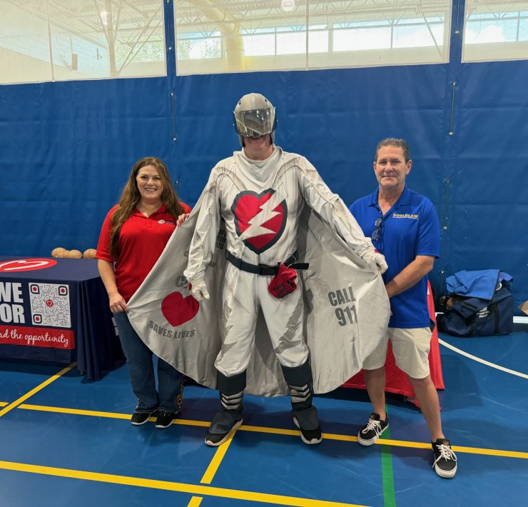 stacy cartechine wwpf heart screening director mother of sudden cardiac death victim and ed kosiec cpr man and craig goldenfarb ceo and founder of goldlaw