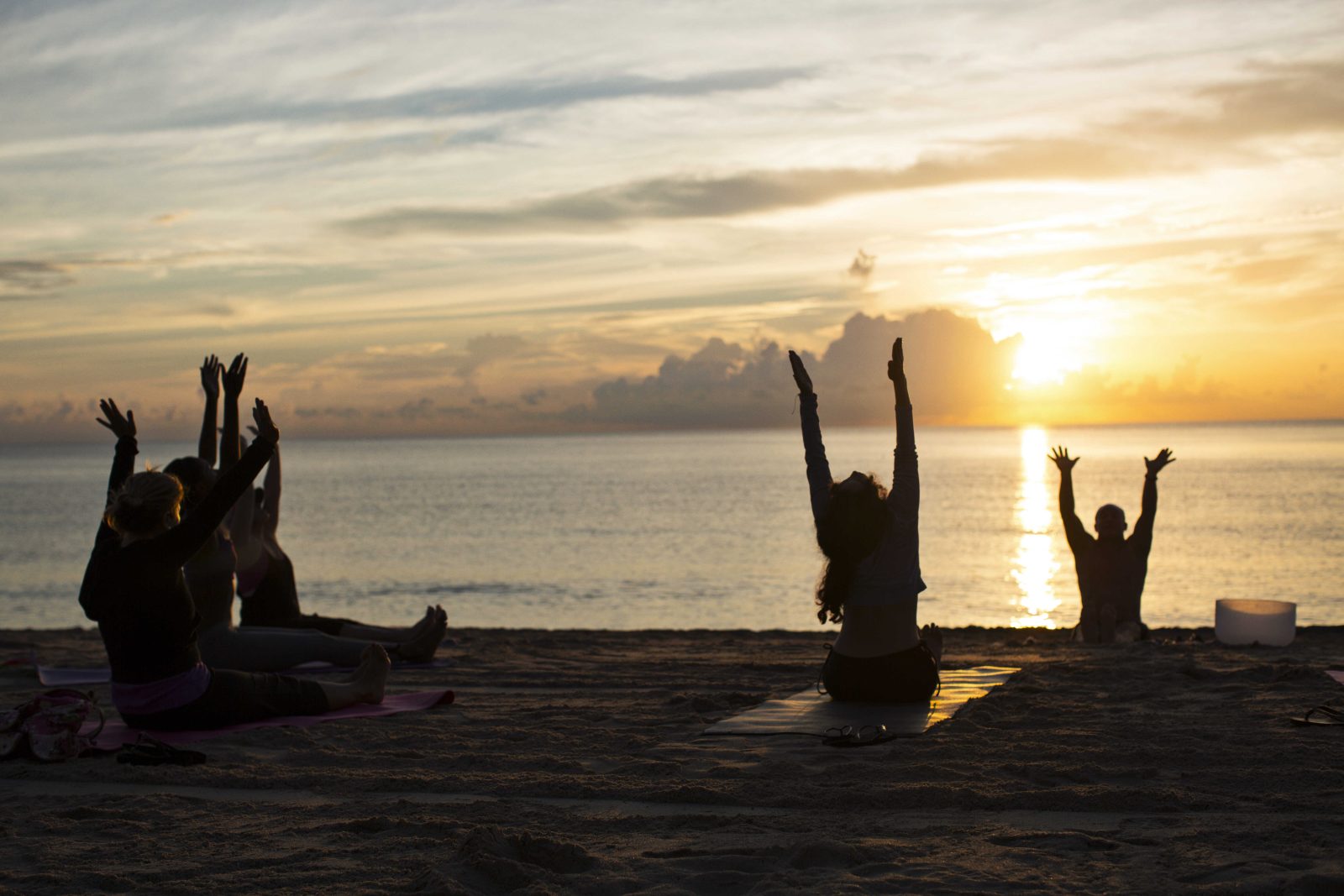 sunrise yoga south pointe south beach provided by the greater miami convention visitors bureau www.miamiandmiamibeach.com