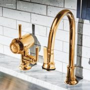 Waterworks kitchen gold faucet