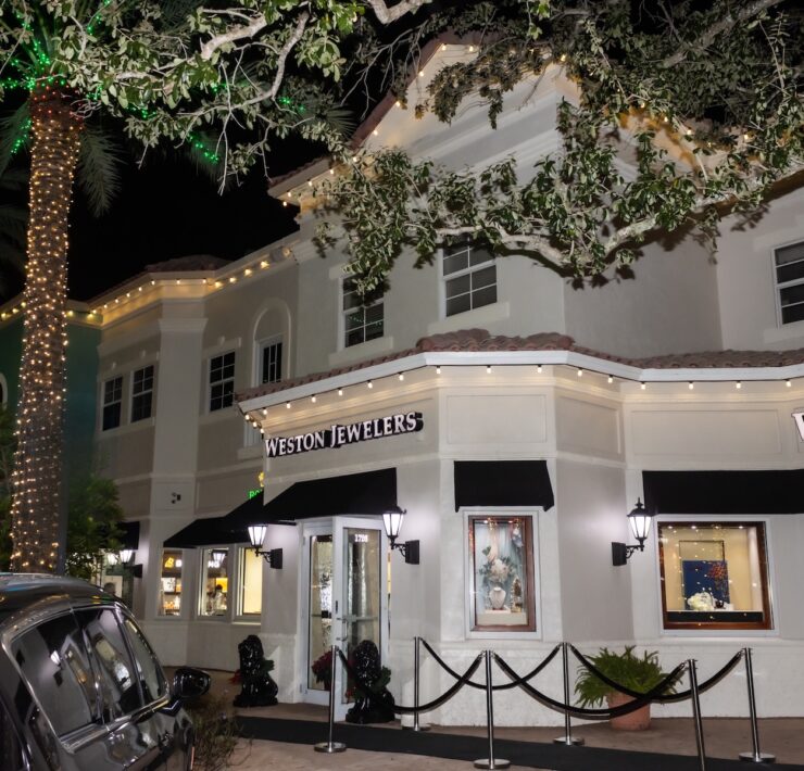 9. weston jewelers town center store at night