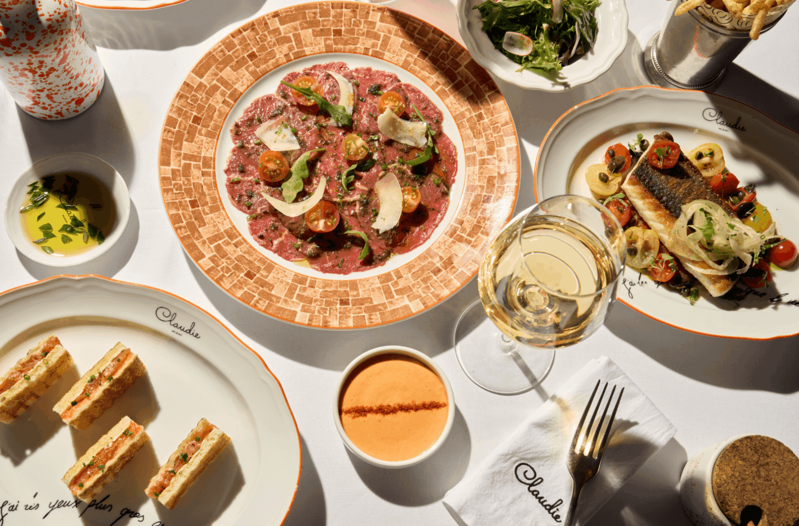 claudie lunch spread