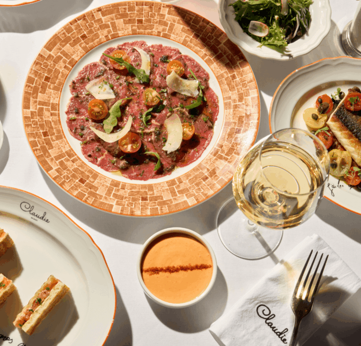 claudie lunch spread