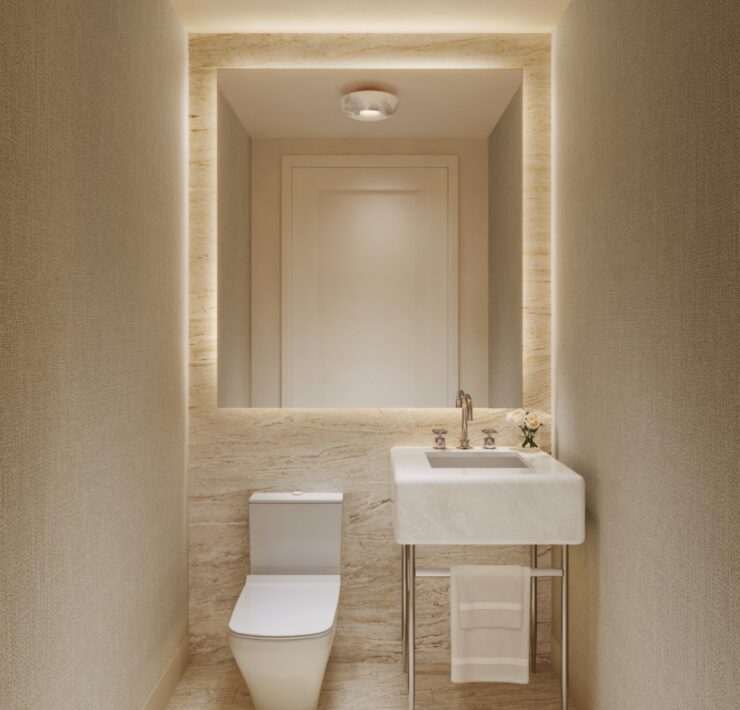 condo hotel powder room image credit the boundary