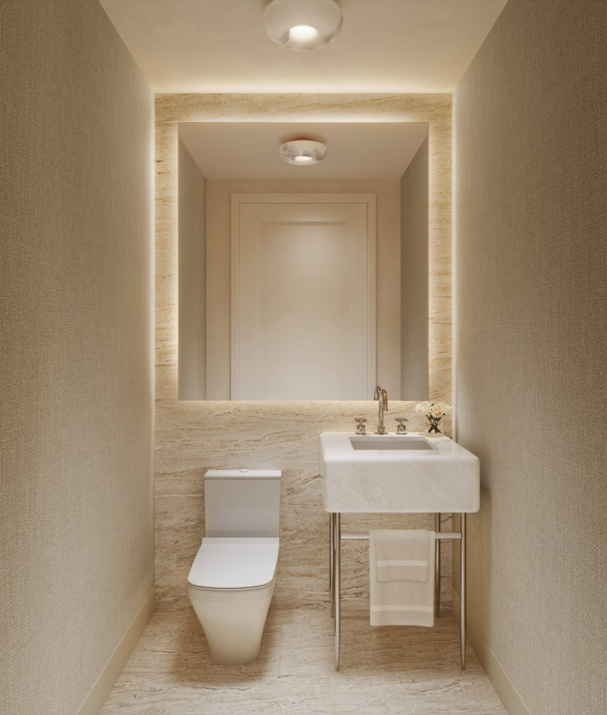 condo hotel powder room image credit the boundary