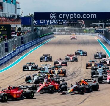formula 1 cars on track provided by greater miami convention visitors bureau gmcvb