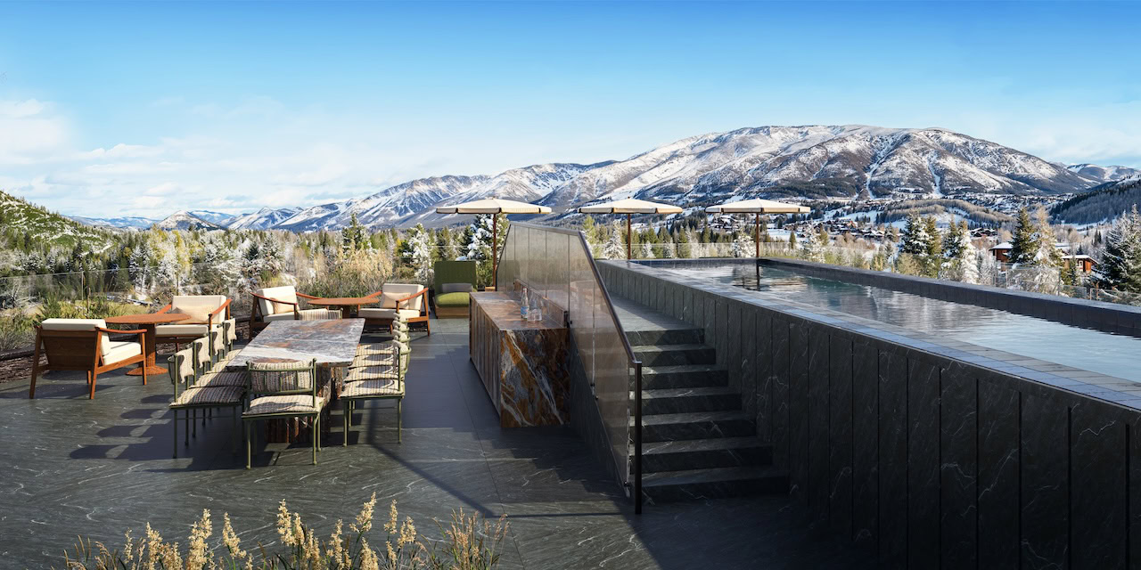 mountain homes rooftop pool