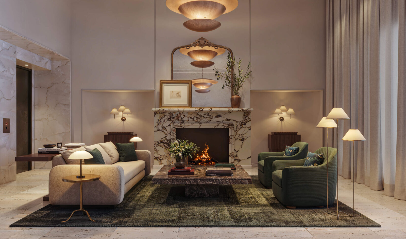 pendry residences nashville condo lobby credit binyan studios