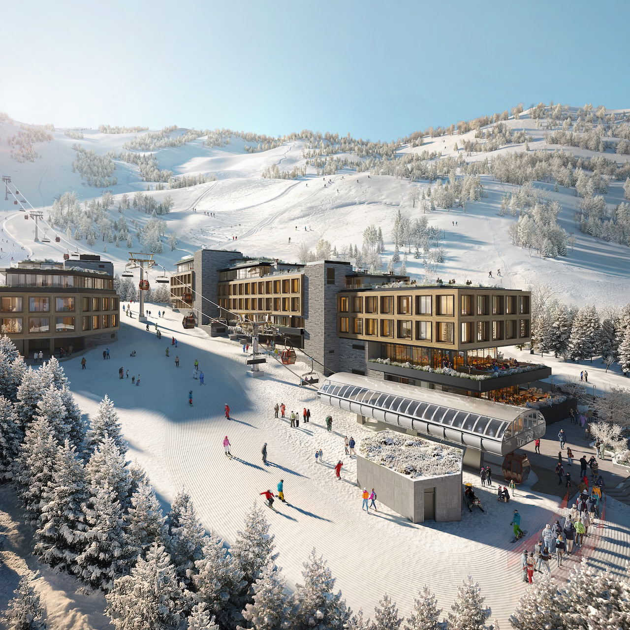 resort aerial winter