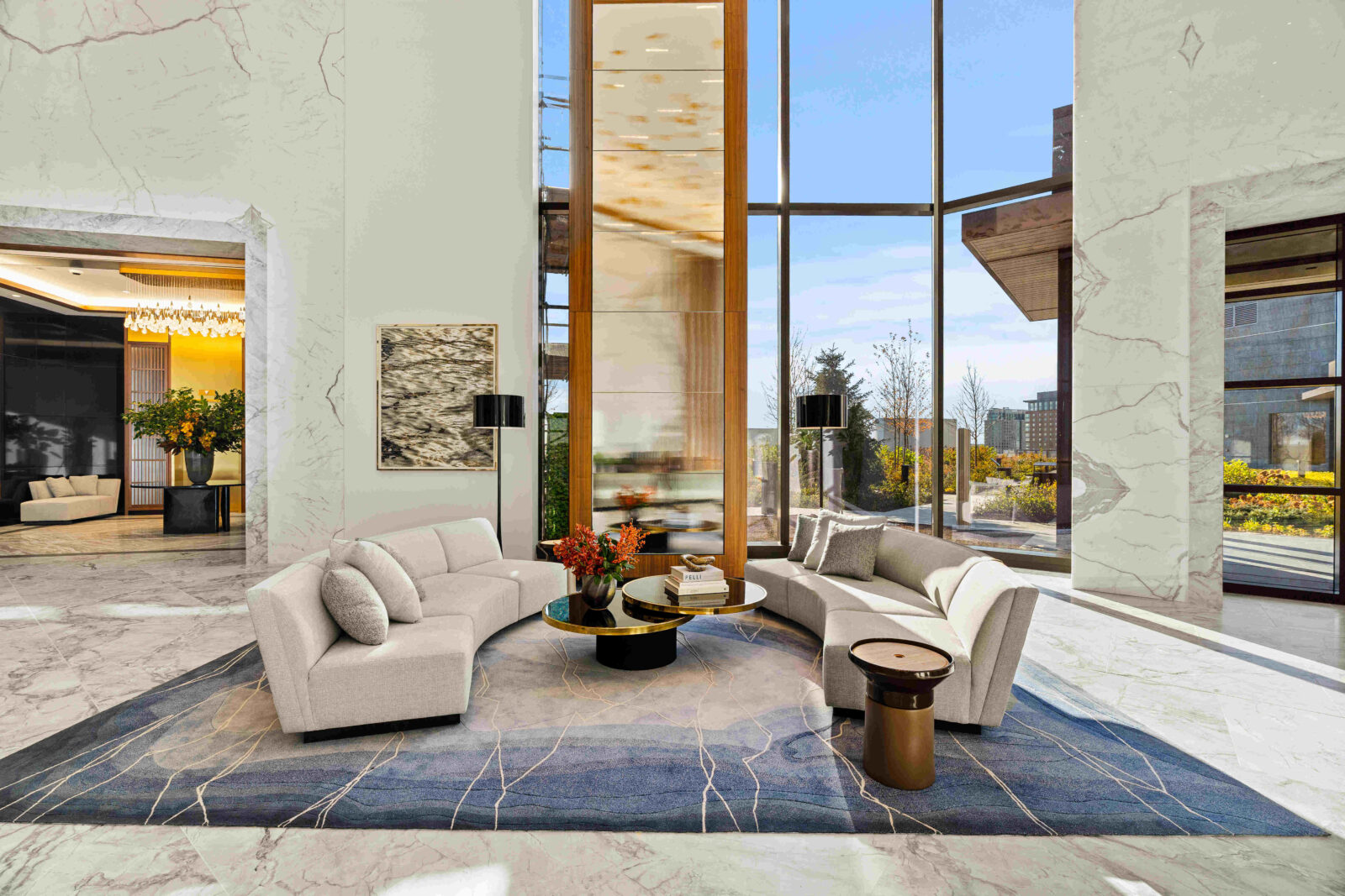 the ritz carlton residences boston south station tower residential lobby2 credit luxelife