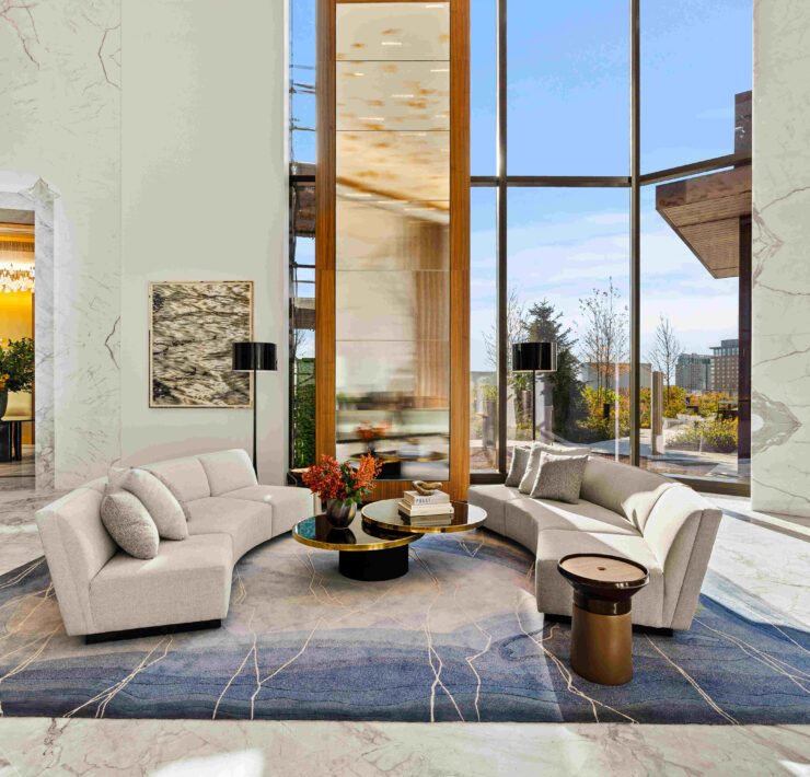 the ritz carlton residences boston south station tower residential lobby2 credit luxelife