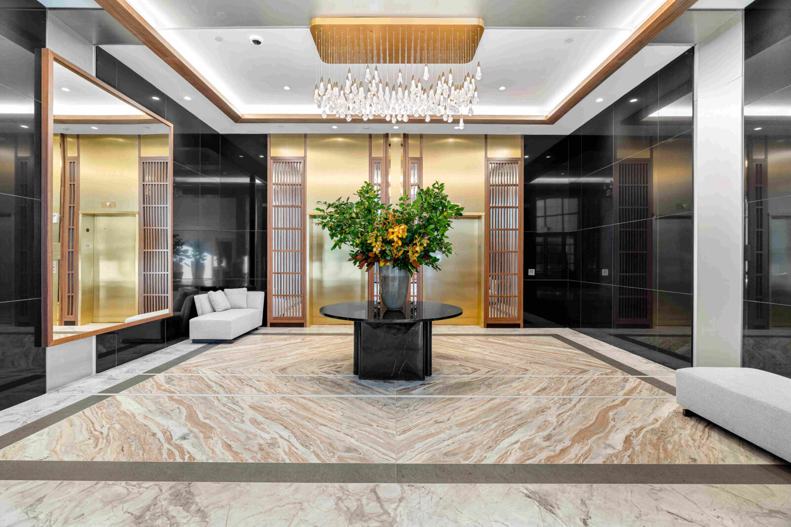 the ritz carlton residences boston south station tower residential lobby credit luxelife